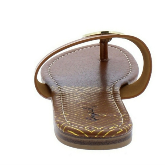 Size 8 Gold Disc Thong Sandals - Picture 5 of 5